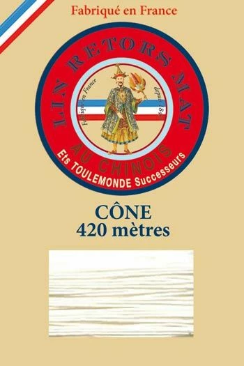 Fil De Lin Retors Mat 12/7 Cone 105 - Naturel 1 Fil De Lin Retors Mat 12/7 Cone 105 - Naturel