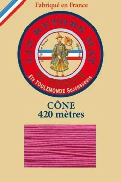 Fil De Lin Retors Mat 12/7 Cone 125 - Pivoine