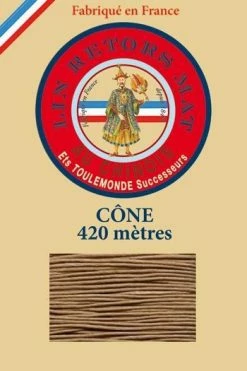 Fil De Lin Retors Mat 12/7 Cone 185 - Beige