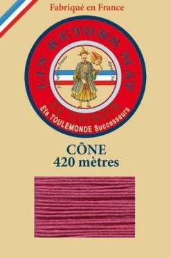 Fil De Lin Retors Mat 12/7 Cone 190 - Bois De Rose