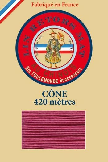 Fil De Lin Retors Mat 12/7 Cone 190 - Bois De Rose 1 Fil De Lin Retors Mat 12/7 Cone 190 - Bois De Rose