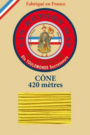 Fil De Lin Retors Mat 12/7 Cone 259 - Soleil 1 Fil De Lin Retors Mat 12/7 Cone 259 - Soleil