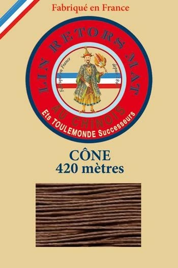 Fil De Lin Retors Mat 12/7 Cone 276 - Marron 1 Fil De Lin Retors Mat 12/7 Cone 276 - Marron