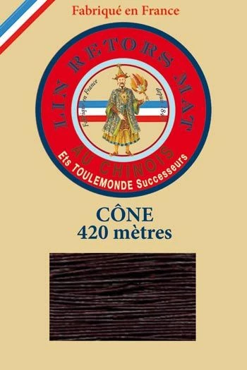 Fil De Lin Retors Mat 12/7 Cone 369 - Terre 1 Fil De Lin Retors Mat 12/7 Cone 369 - Terre