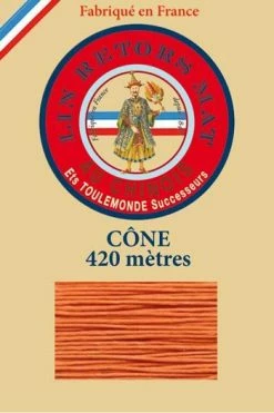 Fil De Lin Retors Mat 12/7 Cone 419 - Oranger
