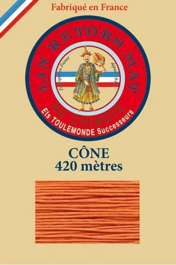 Fil De Lin Retors Mat 12/7 Cone 419 - Oranger 1 Fil De Lin Retors Mat 12/7 Cone 419 - Oranger