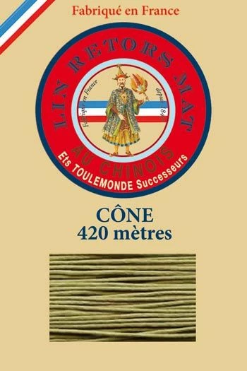 Fil De Lin Retors Mat 12/7 Cone 643 - Mousse 1 Fil De Lin Retors Mat 12/7 Cone 643 - Mousse