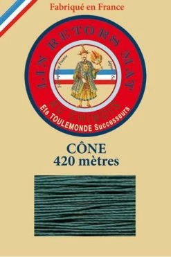 Fil De Lin Retors Mat 12/7 Cone 750 - Paon
