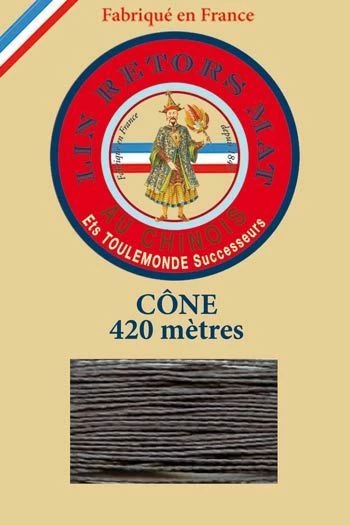 Fil De Lin Retors Mat 12/7 Cone 872 - Ardoise 1 Fil De Lin Retors Mat 12/7 Cone 872 - Ardoise