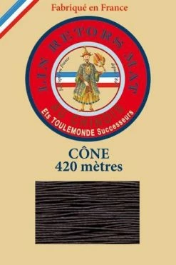 Fil De Lin Retors Mat 12/7 Cone 901 - Marron Foncé