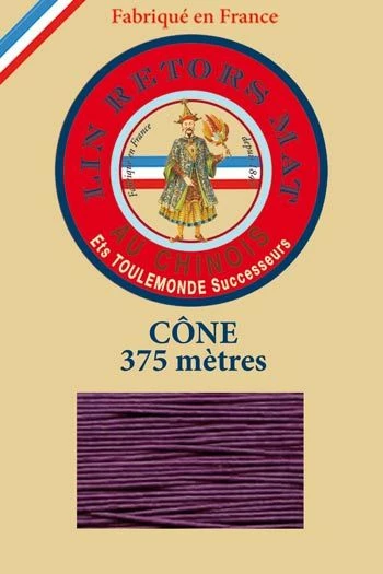 Fil De Lin Retors Mat 12/8 Cone 218 - Violet 1 Fil De Lin Retors Mat 12/8 Cone 218 - Violet
