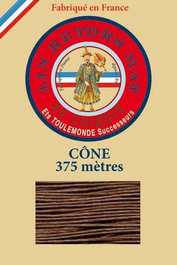 Fil De Lin Retors Mat 12/8 Cone 276 - Marron 1 Fil De Lin Retors Mat 12/8 Cone 276 - Marron