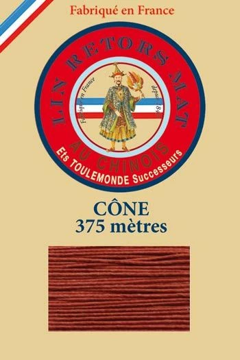 Fil De Lin Retors Mat 12/8 Cone 333 - Cuivre 1 Fil De Lin Retors Mat 12/8 Cone 333 - Cuivre