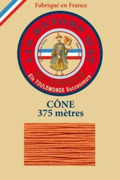 Fil De Lin Retors Mat 12/8 Cone 419 - Oranger