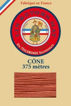 Fil De Lin Retors Mat 12/8 Cone 420 - Citrouille
