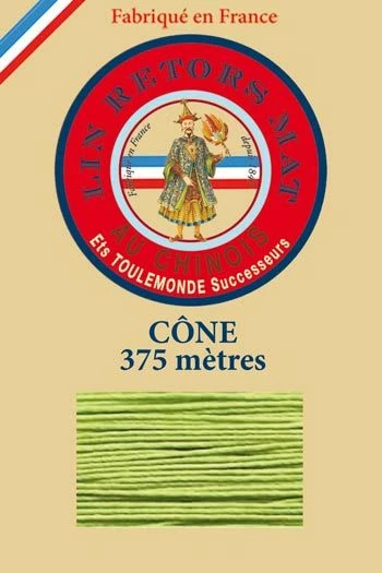 Fil De Lin Retors Mat 12/8 Cone 455 - Vert Clair 1 Fil De Lin Retors Mat 12/8 Cone 455 - Vert Clair