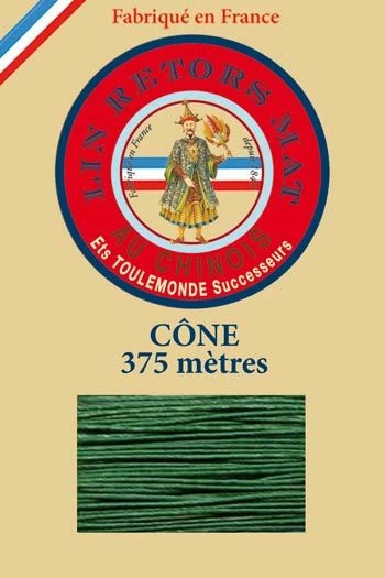 Fil De Lin Retors Mat 12/8 Cone 767 - Vert 1 Fil De Lin Retors Mat 12/8 Cone 767 - Vert