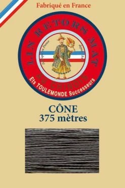 Fil De Lin Retors Mat 12/8 Cone 872 - Ardoise