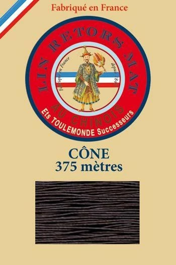 Fil De Lin Retors Mat 12/8 Cone 901 - Marron Foncé 1 Fil De Lin Retors Mat 12/8 Cone 901 - Marron Foncé