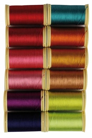Fil De Soie Perlé Boîte 12 Tons Vifs 1 Fil De Soie Perlé Boîte 12 Tons Vifs