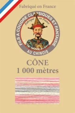 Fil Dégradé Brillant Cône 146 Rose/Gris