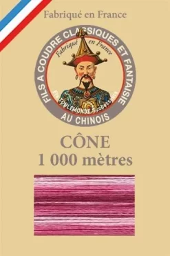 Fil Dégradé Brillant Cône 200 Rose/Bordeaux