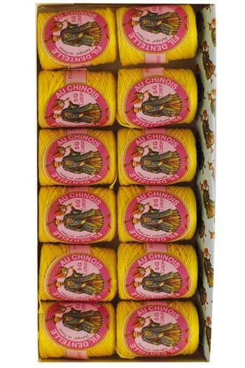 Fil Dentelle Calais Boîte 12 6342 - Jaune 1 Fil Dentelle Calais Boîte 12 6342 - Jaune