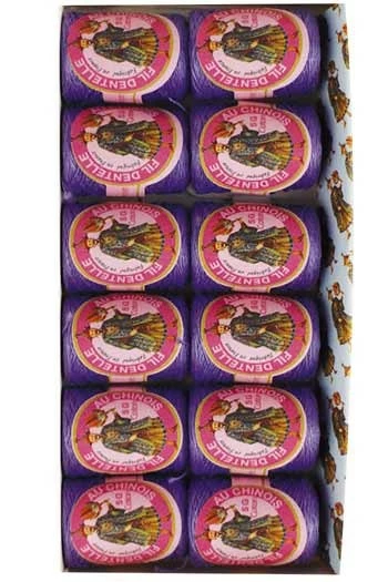 Fil Dentelle Calais Boîte 12 6613 - Mauve Soutenu 1 Fil Dentelle Calais Boîte 12 6613 - Mauve Soutenu