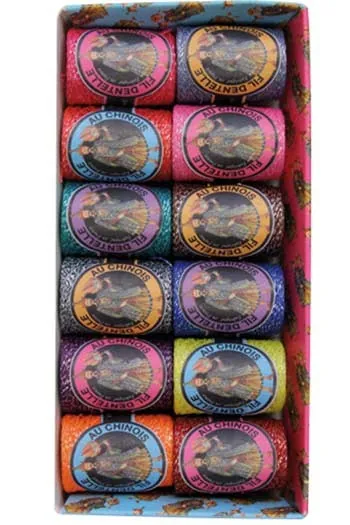 Fil Dentelle Caudry Boîte 12 Tons Vifs N°1 1 Fil Dentelle Caudry Boîte 12 Tons Vifs N°1