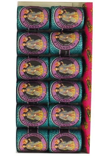 Fil Dentelle Caudry Boîte 3984 - Emeraude 1 Fil Dentelle Caudry Boîte 3984 - Emeraude