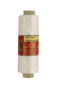 Fil Dentelle Lin Blanc Mat Fusette 21/2