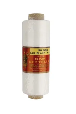 Fil Dentelle Lin Blanc Mat Fusette 24/2