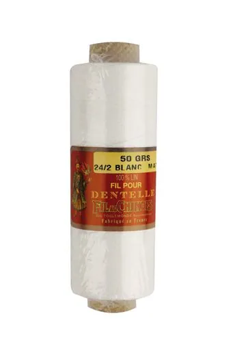 Fil Dentelle Lin Blanc Mat Fusette 24/2 1 Fil Dentelle Lin Blanc Mat Fusette 24/2