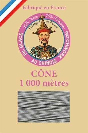 Fil Glacé Patchwork Cône 120 - Gris 1 Fil Glacé Patchwork Cône 120 - Gris