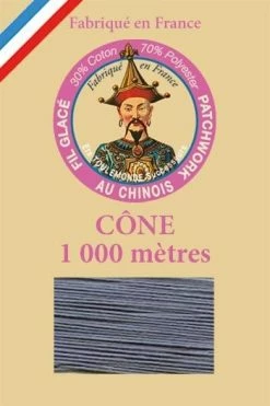 Fil Glacé Patchwork Cône 140 - Bleu Gris