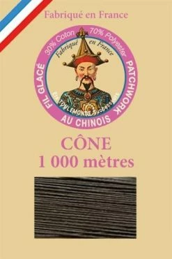 Fil Glacé Patchwork Cône 207 - Café