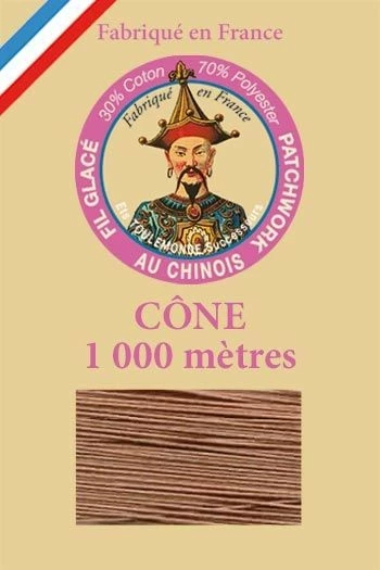 Fil Glacé Patchwork Cône 290 - Noisette 1 Fil Glacé Patchwork Cône 290 - Noisette