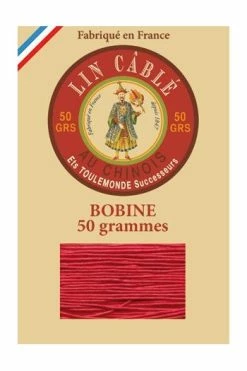 Fil Lin Câblé 432 Bobine 128 - Rouge