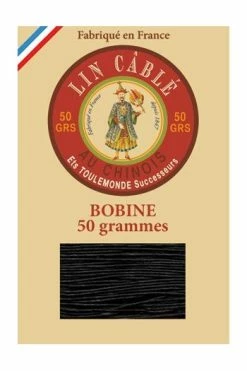 Fil Lin Câblé 532 Bobine 180 - Noir