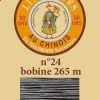 Fil Lin Glacé N° 24 Bobine 155 - Gris Foncé