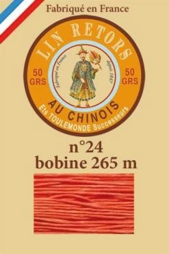 Fil Lin Glacé N° 24 Bobine 380 - Tango