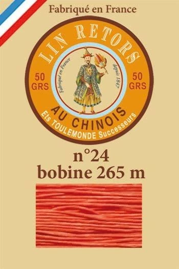 Fil Lin Glacé N° 24 Bobine 380 - Tango 1 Fil Lin Glacé N° 24 Bobine 380 - Tango