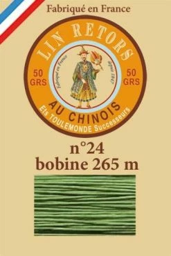 Fil Lin Glacé N° 24 Bobine 866 - Vert Vif