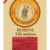 Fil Lin Glacé N°40 Grosse Bobine 525 - Rouge Vif