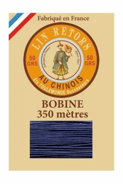 Fil Lin Glacé N°40 Grosse Bobine 678 - Bleu Roy