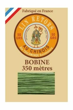 Fil Lin Glacé N°40 Grosse Bobine 866 - Vert Vif