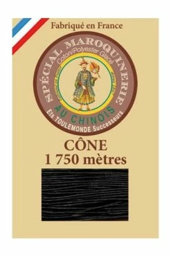 Fil Maroquinerie Grand Cône 28/4 - 180 - Noir