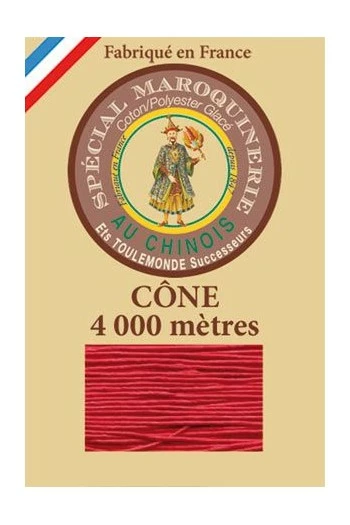 Fil Maroquinerie Grand Cône 50/3 - 128 - Rouge 1 Fil Maroquinerie Grand Cône 50/3 - 128 - Rouge