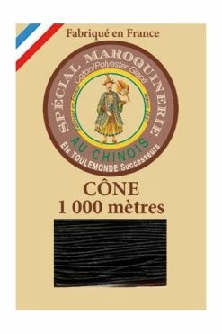 Fil Maroquinerie Petit Cône 50/3 - 180 - Noir