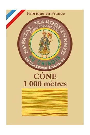 Fil Maroquinerie Petit Cône 50/3 - 508 - Jaune 1 Fil Maroquinerie Petit Cône 50/3 - 508 - Jaune